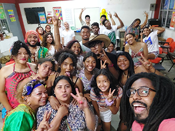 Group of smiling young people at the Summit for Young Afro-Mexicans